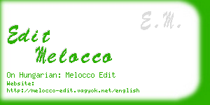 edit melocco business card